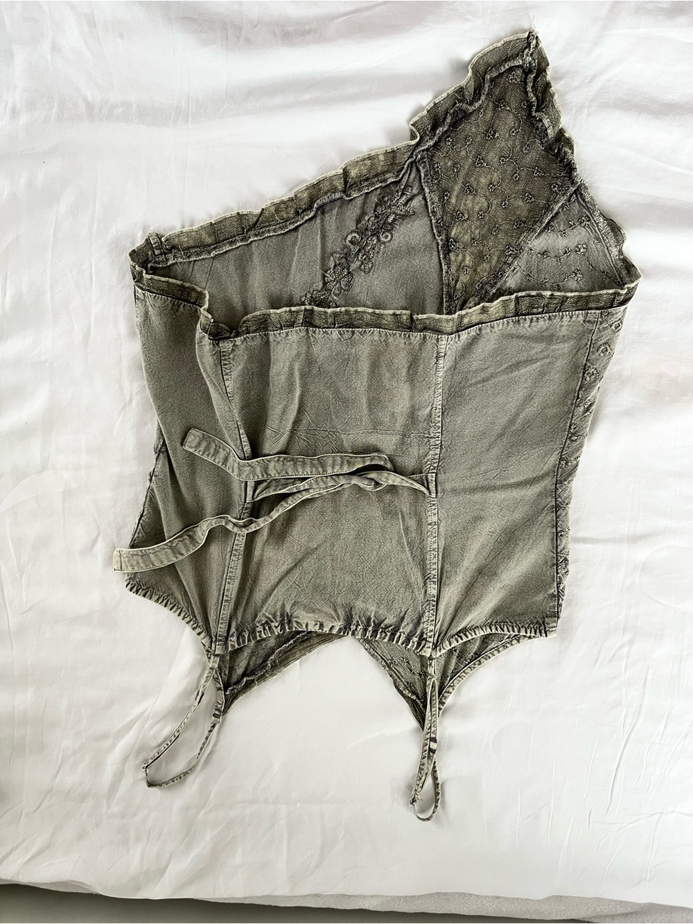 Fabulous Y2K Fairy Grunge Embellished Asymmetrical Handkerchief Hem Cami Top S - Picture 8 of 8